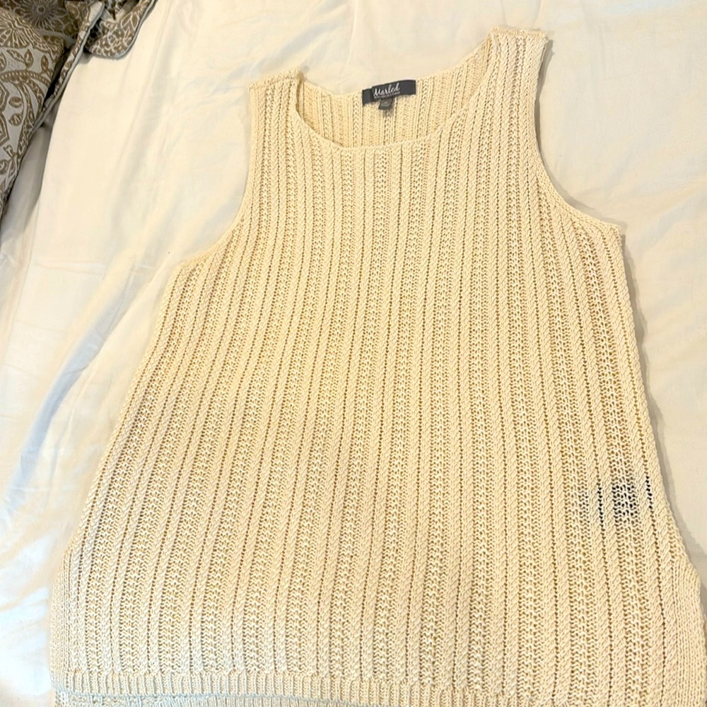 NWOT marled sweater tank top. Size M